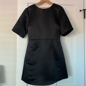Black womens silk Topshop dress